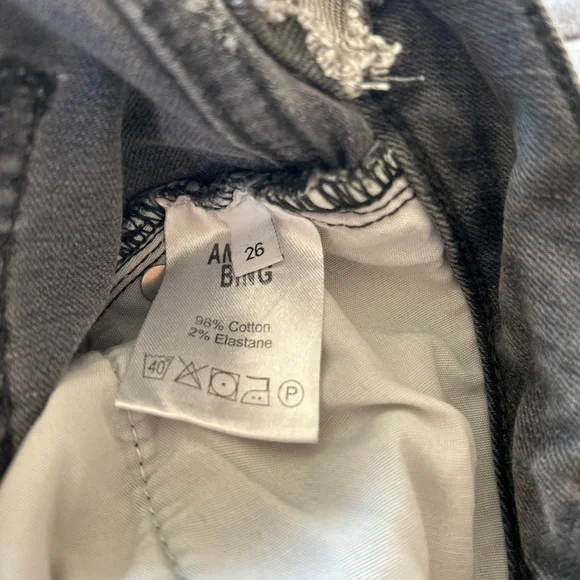 Anine Bing iron grey jeans with zippers - Picture 8 of 15